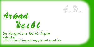 arpad weibl business card